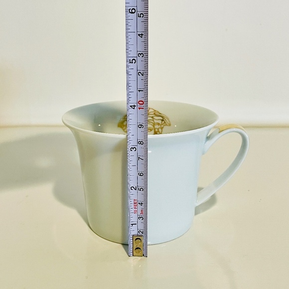 Versace x Rosenthal Medallion Meandre D'Or White & Gold Breakfast Cup and Saucer - Picture 10 of 15